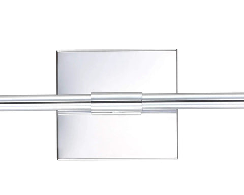 Chrome Modern Dimmable Integrated LED Wall Sconce 28 Inch No-Fuss Vanity Light For Bathroom Mirror Bedroom Hallway Sleek Hardwired Wall Lamp Fixture Warm White 3000K