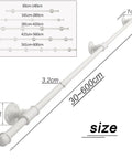 No Sweat Install White Wrought Iron Handrail And Banister Bracket Kit 14 Foot Support Rod 30-600cm size and dimensions