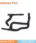 Heater Hose Set With Tee For Return Replacement For Dodge Journey 2.4L VVT 2009 2019 Beefed Up Premium Rubber Hose Kit Visible