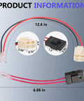 4 Pin 2 Wire Battery Wiring Harness for Dirt Quad Dune Buggy MX350 MX400 Electric Dirt Bike 18 gauge 12.6 in length