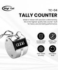 Straight Up Heavy Duty Handheld Tally Counter With Tight Finger Loop Go To Clicker For Lap Counting And Pitch Tracking Battery Free Mechanical Score Tracker That Slaps Every Round displaying a metal tally counter with numeric dial