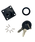 Solid Zinc Alloy Cabinet Lock With Keys For Drawer And Desk Security, Rust Resistant Silver Tumbler Hardware, two keys and screws.