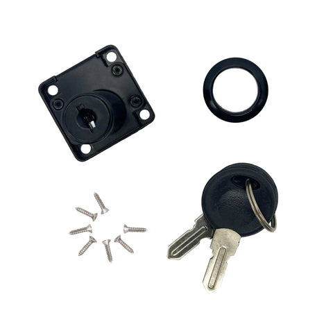 Solid Zinc Alloy Cabinet Lock With Keys For Drawer And Desk Security, Rust Resistant Silver Tumbler Hardware, two keys and screws.