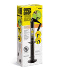 Quick Drop Tongue Jack For A-Frame Trailers, Cargo And Utility Trailers, And 5th Wheel RVs, Power Or Manual Operation, Drill Ready, No Fuss Easy Raise And Lower, Black product packaging.