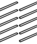 Stainless Steel Adjustable Flat Mending Plates Set Of 10, 6.14 x 0.75 Inch Slotted Straight Brace Brackets Black For Wood Furniture Fixes