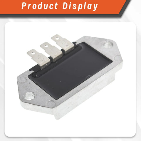 Go To Voltage Regulator Rectifier Replacement For 8-25HP Lawn Tractors With 15 Amp Alternators rectangular metal part