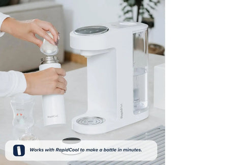 Zero Drama Instant Boiling Water Dispenser And Rapid Chill Formula Preparation Machine for easy baby bottle prep with sleek design.