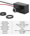Outdoor Photocell Light Sensor For Dusk To Dawn Lighting No Fuss Auto On Off Hard Wired Post Light Controller with specifications table