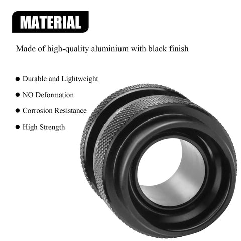 Valve Spring Height Micrometer Tool For Most V8 Engines, Pro Grade Gauge, Black Aluminum Construction, Close-Up View