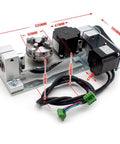 Slick Heavy Duty CNC 5th Axis Rotary Attachment With 4 Jaw Chuck For DIY Router And Engraving Machine, 320mm size.