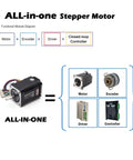 Diagram showing Beefy Integrated Closed Loop Stepper Motor With Pulse Direction Control Interface, motor, encoder, driver, controller