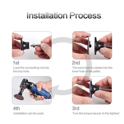 Installation process for 3 Inch Pro Grade Sanding Discs Kit For Drill And Die Grinder Polishing Includes 36-3000 Grit Variety
