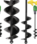 Garden Auger Drill Bit Set For Planting, 16.5 Inch Solid Core Shaft, 3/8 Inch Hex Drive, Dual Size 3 Inch Hole Diggers with cordless drill.