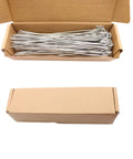 Boxed Aluminum Chain Link Fence Ties 8 Inch 100 Pack 12.5 Gauge Wire Hook Ties for Chain Link Dog Fences Easy Bend DIY
