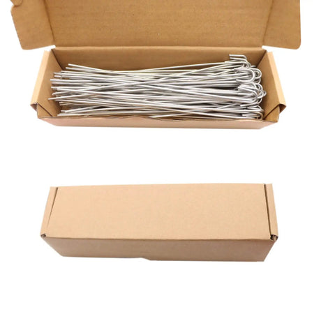 Boxed Aluminum Chain Link Fence Ties 8 Inch 100 Pack 12.5 Gauge Wire Hook Ties for Chain Link Dog Fences Easy Bend DIY