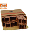 Tough As Nails Workhorse A Type Carton Closing Staples with 1 3 8 Inch Crown and 3 4 Inch Leg in copper finish packaging.