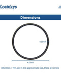 Two Pack O Ring Replacement Set For Pentair Rainbow Chlorinator Fits R172009 And O283 Compatible With Models 300 302 19 29 29X 320 And 322 Durable Rubber Compound Gasket 4.12-inch black O-ring, 0.22-inch thick