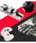 6 Inch Manual Tool Maker Bench Vise For CNC Grinding Milling Machines with precision jaws on machine workspace.