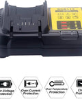 Replacement Battery Charger For 12V 20V And 60V Max Lithium Ion Batteries Quick No Fuss Charge Compatible With DCB Series Tools DCB112