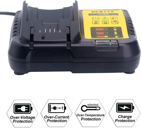 Replacement Battery Charger For 12V 20V And 60V Max Lithium Ion Batteries Quick No Fuss Charge Compatible With DCB Series Tools DCB112