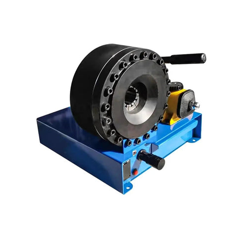 Tough As Nails Portable Manual Hydraulic Hose Crimper Press Tool for 6 To 25 Mm size with sturdy blue base and black crimping head.