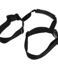 Scuba Dive Gear Strap Tank Holder And Carrier Lanyard For Divers With Adjustable Oxygen Control black straps and clip design.
