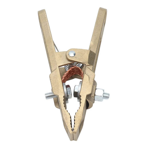 Heavy Duty Ground Clamp Wrench 600 Amp High Conductivity Brass Welding And Cutting Ground Hook Clip for strong connections.