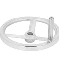 Rotary Handwheel 250mm Diameter Cast Iron Chrome Plated With 3 Spoked Revolving Handle For Lathe Milling Machine Grinder Built Like A Tank