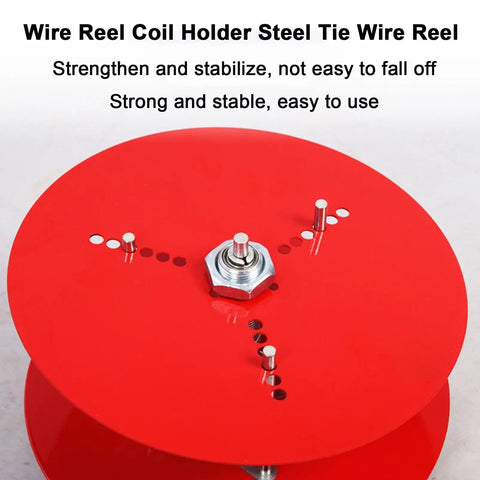 Hella Sturdy Adjustable Wire Spool Dispenser With Heavy Duty Cable Caddy Rack For Pros And Multi Tool Electrical Manager Built From Solid Metal Frame That Slaps In Every Shop, red wire reel coil holder.