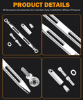 Chrome Shift Linkage Gear For Harley Touring Softail Trike Road King Electra Street Glide 1986 Through 2024 Replacement Upgrade With Smooth Shifting Heavy Duty Fit And Biker Grade Precision For OEM Controls. chrome billet linkage kit with hardware