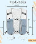 Lightweight 5L Hydration Vest For Men And Women, Reflective Running Backpack With Adjustable Chest Straps dimensions view