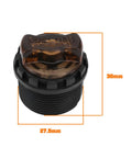 2 Pack Bicycle Front Fork Damping Rod Knob Lock Caps, 27.5mm Threads, 30mm Length, Plastic Shock Absorber Knob Caps, compatible with XCR XCM