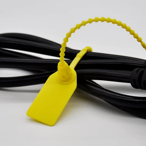 Fire Extinguisher Inspection Tags Yellow Plastic Safety Seals 100 Pack Adjustable Lock Straps Under 18 Inch Circumference Write Your Dates Or Logos Dead Simple Compliance Gear