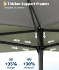 Close-up view of the support frames of the 13x13 Ft Pop Up Gazebo With Mosquito Netting For Backyard Patio Or Deck One Push Center Lock Quick Setup.