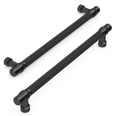 10 Pack Matte Black Cabinet Pulls 7.5 Inch Center To Center Kitchen Cabinet Handles Hardware For Cabinets Durable Aluminum Construction