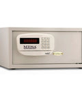 Front view of MHRC916E Residential And Hotel Electronic Burglary Safe With Battery Operated Lock And Keypad Or Card Access, Cream.