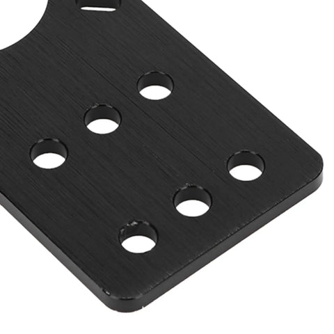 Close-up of Beefy Stepper Motor Mount Plate For NEMA 17 Size Anodized Aluminum Bracket with mounting holes