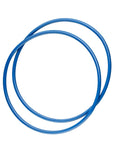 Heavy Duty Scroll Saw Drive Belt Set Of 2 For Delta P 20 Models featuring two blue urethane rubber drive belts.