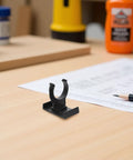 Heavy Duty Adjustable Plinth Leg Clips 12 Pack No Sweat Cabinet Leveler Hardware For Kitchen Cabinets Tables And Chairs displayed on wooden surface.
