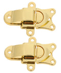 Classic Antique Golden Toggle Latch Zinc Alloy Duckbilled Hasp Lock For Toolbox Guitar Case Jewelry Box Vintage Storage Solutions with shiny finish.