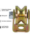 V Groove Caster 1.25 Inch Wheel With Bracket For Inverted Track, corrosion resistant, 300 lb load per wheel, shown front view