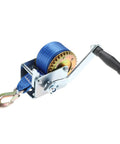 Beefy Heavy Duty Hand Winch 600 Lbs Gear Winch with 21 Cm Handle Crank 272 Kg Capacity Polyester Strap and Hook