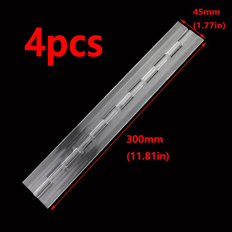 Top Shelf Clear Acrylic Folding Hinges 4 Pack Smooth Piano Wire Style Hardware For Craft Boxes Diy Book Binding, 300mm x 45mm.
