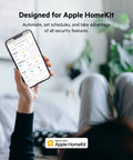 Person using iPhone to control Thread Enabled Smart Light Switch For Apple HomeKit With Siri Control, 3 Way And Single Pole Compatibility