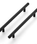 30 Pack Matte Black Cabinet Handles And Dresser Pulls 8 13/16 Inch Length With 6 1/4 Inch Center To Center Holes Stainless Steel Kitchen Hardware
