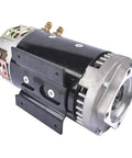 Beefed Up 24VDC 4.5HP Hydraulic Pump Motor Cross Reference 40844 48044GT Replacement Part For GS Series Scissor Lifts Fits GS2046 GS2632 GS4047 Industrial Aerial Equipment Hydraulic Power Replacement Parts black motor with metal housing