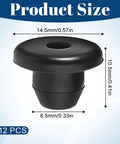 12 Pack Rubber Hydraulic Jack Oil Filler Plugs For Floor Jacks 5/16 Inch Round Head Replacement Plugs with dimensions