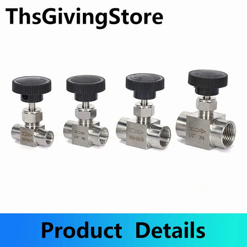Heavy Duty 304 Stainless Steel G Female Needle Valves For Precise Flow Control In Water Gas Oil With Thread Variations Display