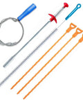 39 Inch Drain Clog Remover Kit With 20 Inch Drain Snake Hair Removers And Cleaning Brush 24 Inch Sewer Hair Catcher Six Pack