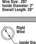 Garage Door Torsion Spring 0.250 Inch Wire Size, 2 Inch Inside Diameter, 28 Inch Length, Gold Painted End, Right Hand Wind